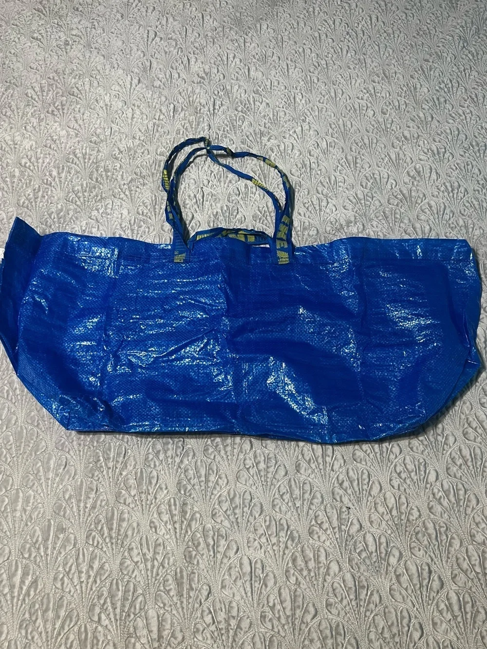 IKEA Frakta 5 Huge Blue Tote Bag with 2 set of Straps Great for grocery shopping
